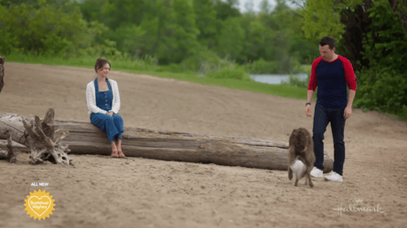 The Magic of Lemon Drops - Lolly & Rory with Dog (c) Hallmark